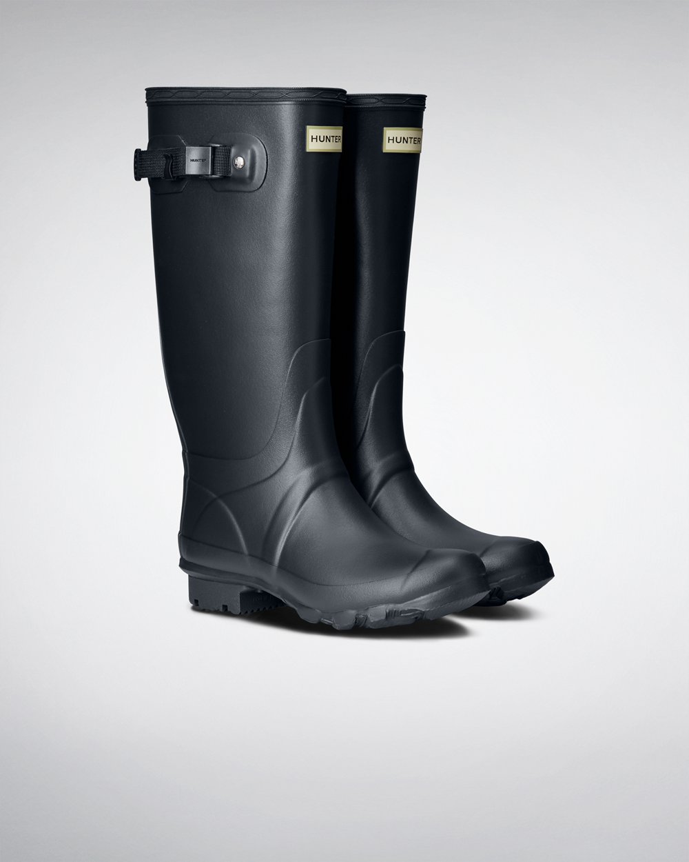 Womens Hunter Wide Fit Rain Boots Navy - Huntress Leg - 2690813-FD